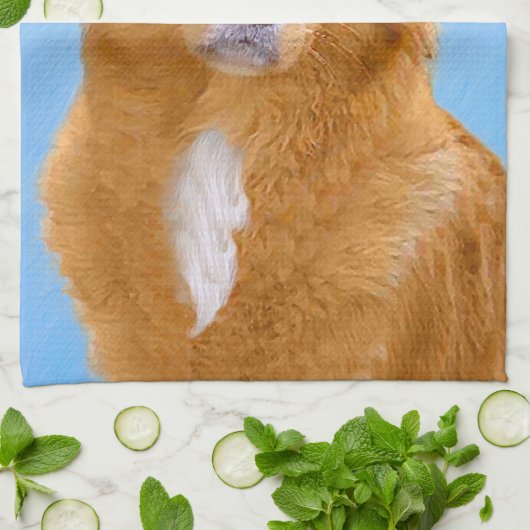 Nova Scotia Duck Tolling Retriever Dog Painting Handtuch (Gefaltet)