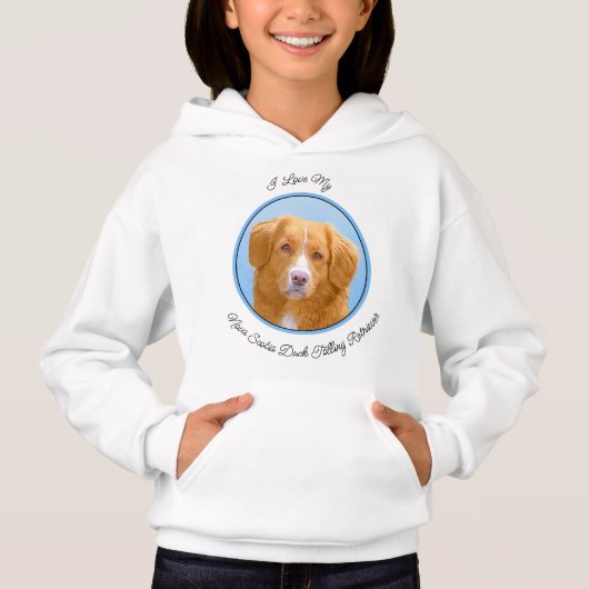 Nova Scotia Duck Tolling Retriever Dog Painting Hoodie (Vorderseite)