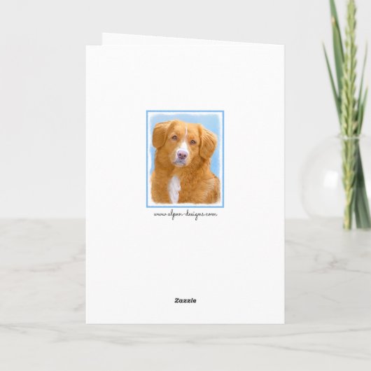 Nova Scotia Duck Tolling Retriever Dog Painting Karte (Rückseite)