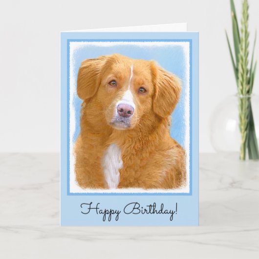 Nova Scotia Duck Tolling Retriever Dog Painting Karte (Vorderseite)