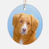 Nova Scotia Duck Tolling Retriever Dog Painting Keramik Ornament (Links)