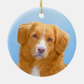 Nova Scotia Duck Tolling Retriever Dog Painting Keramik Ornament (Hinten)