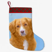 Nova Scotia Duck Tolling Retriever Dog Painting Kleiner Weihnachtsstrumpf (Vorderseite)