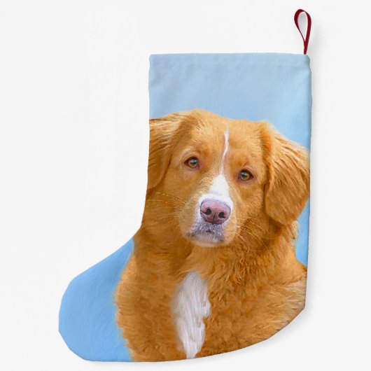 Nova Scotia Duck Tolling Retriever Dog Painting Kleiner Weihnachtsstrumpf (Rückseite)