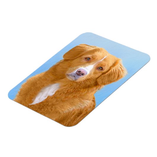 Nova Scotia Duck Tolling Retriever Dog Painting Magnet (Linke Seite)