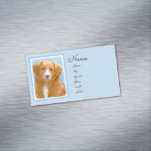 Nova Scotia Duck Tolling Retriever Dog Painting Magnetische Visitenkarte (Beispiel)