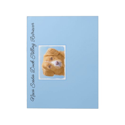 Nova Scotia Duck Tolling Retriever Dog Painting No Notizblock (Rotiert)