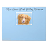 Nova Scotia Duck Tolling Retriever Dog Painting No Notizblock (Vorderseite)