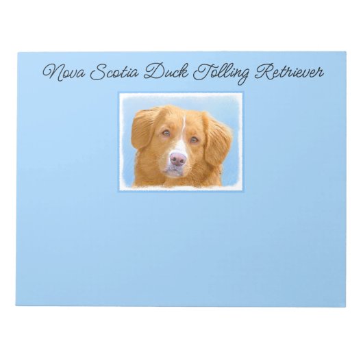 Nova Scotia Duck Tolling Retriever Dog Painting No Notizblock (Vorderseite)