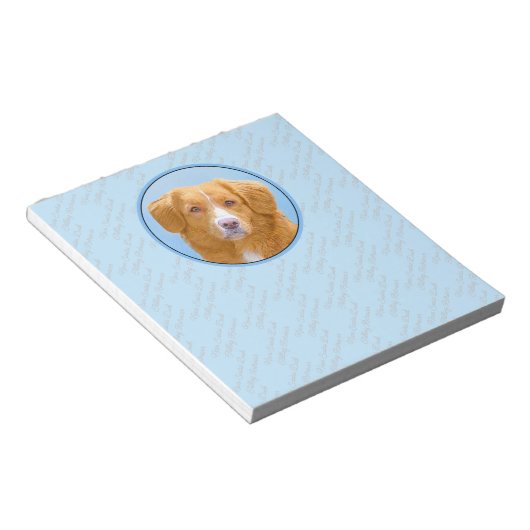 Nova Scotia Duck Tolling Retriever Dog Painting Notizblock (angewinkelt)