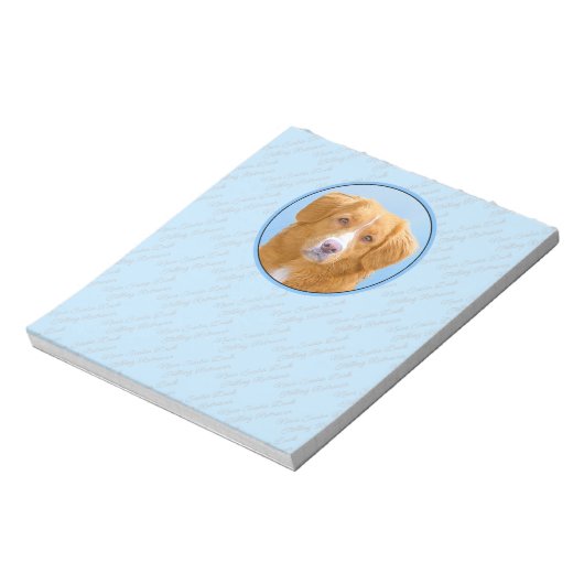 Nova Scotia Duck Tolling Retriever Dog Painting Notizblock (Rotiert)