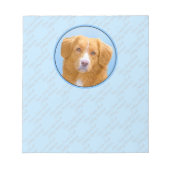 Nova Scotia Duck Tolling Retriever Dog Painting Notizblock (Vorderseite)