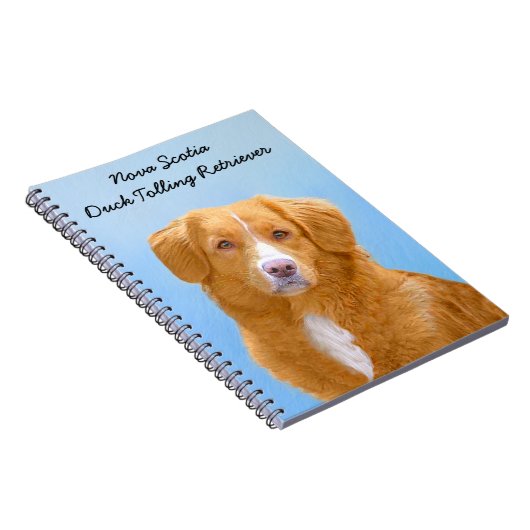 Nova Scotia Duck Tolling Retriever Dog Painting Notizblock (Rechte Seite)