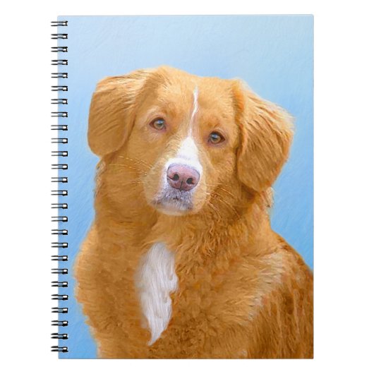 Nova Scotia Duck Tolling Retriever Dog Painting Notizblock (Vorderseite)