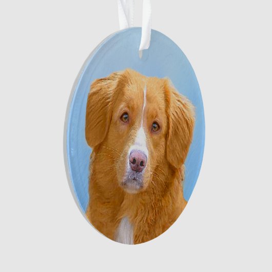 Nova Scotia Duck Tolling Retriever Dog Painting Ornament (Vorderseite)