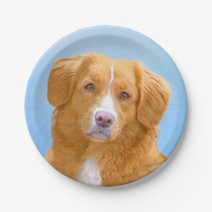 Nova Scotia Duck Tolling Retriever Dog Painting Pappteller