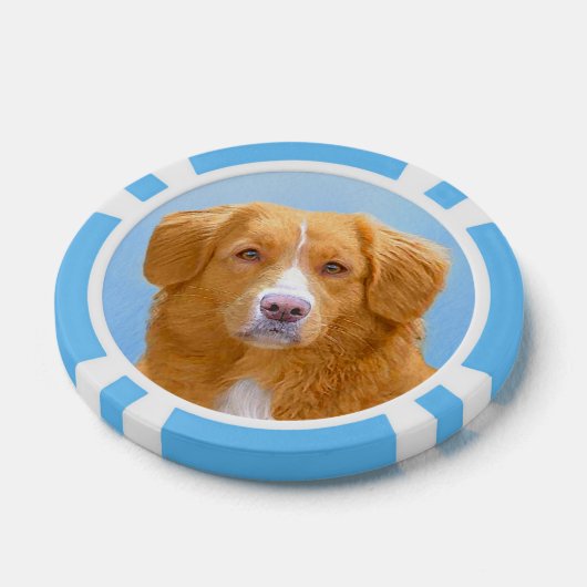 Nova Scotia Duck Tolling Retriever Dog Painting Pokerchips (Einzeln)