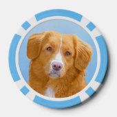 Nova Scotia Duck Tolling Retriever Dog Painting Pokerchips (Rückseite)