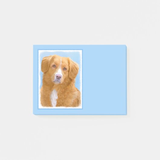 Nova Scotia Duck Tolling Retriever Dog Painting Post-it Klebezettel (Vorderseite)