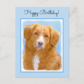 Nova Scotia Duck Tolling Retriever Dog Painting Postkarte (Vorderseite)