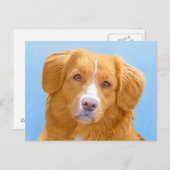Nova Scotia Duck Tolling Retriever Dog Painting Postkarte (Vorne/Hinten)