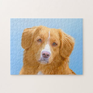 Nova Scotia Duck Tolling Retriever Dog Painting Puzzle