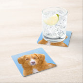 Nova Scotia Duck Tolling Retriever Dog Painting Rechteckiger Pappuntersetzer (Vor Ort)