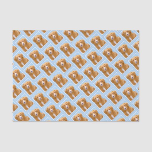 Nova Scotia Duck Tolling Retriever Dog Painting Seidenpapier (Vorderseite)