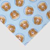 Nova Scotia Duck Tolling Retriever Dog Painting Seidenpapier (Ausschnitt)