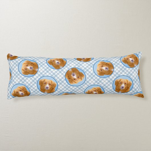 Nova Scotia Duck Tolling Retriever Dog Painting Seitenschläferkissen (Rückseite)