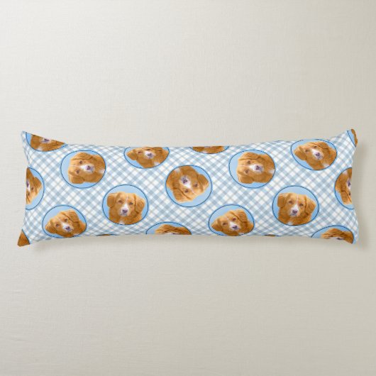 Nova Scotia Duck Tolling Retriever Dog Painting Seitenschläferkissen (Vorderseite)