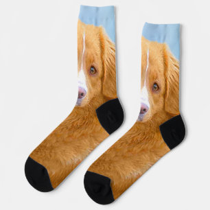 Nova Scotia Duck Tolling Retriever Dog Painting Socken