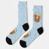 Nova Scotia Duck Tolling Retriever Dog Painting Socken (Linkes Detail)