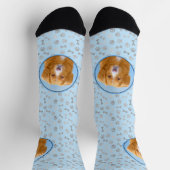Nova Scotia Duck Tolling Retriever Dog Painting Socken (Oben)