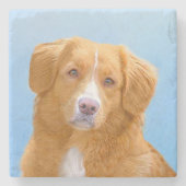 Nova Scotia Duck Tolling Retriever Dog Painting Steinuntersetzer (Vorderseite)