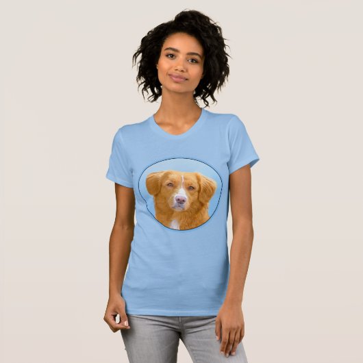 Nova Scotia Duck Tolling Retriever Dog Painting T-Shirt (Vorne ganz)