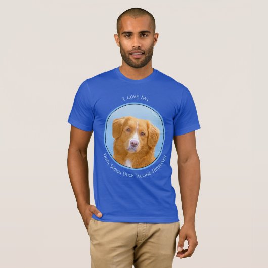 Nova Scotia Duck Tolling Retriever Dog Painting T-Shirt (Vorne ganz)