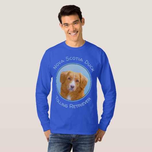 Nova Scotia Duck Tolling Retriever Dog Painting T-Shirt (Vorne ganz)