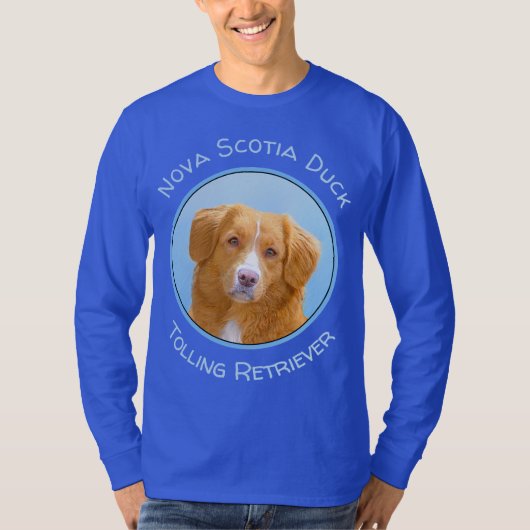 Nova Scotia Duck Tolling Retriever Dog Painting T-Shirt (Vorderseite)