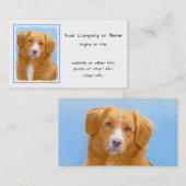 Nova Scotia Duck Tolling Retriever Dog Painting Visitenkarte (Vorne/Hinten)