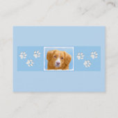 Nova Scotia Duck Tolling Retriever Dog Painting Visitenkarte (Rückseite)