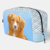Nova Scotia Duck Tolling Retriever Dog Painting Waschbeutel (Rechte Ecke)