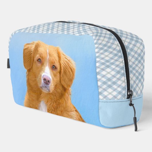 Nova Scotia Duck Tolling Retriever Dog Painting Waschbeutel (Rechte Ecke)