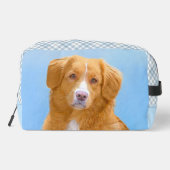 Nova Scotia Duck Tolling Retriever Dog Painting Waschbeutel (Rückseite)