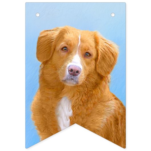 Nova Scotia Duck Tolling Retriever Dog Painting Wimpelkette (Erste Fahne)