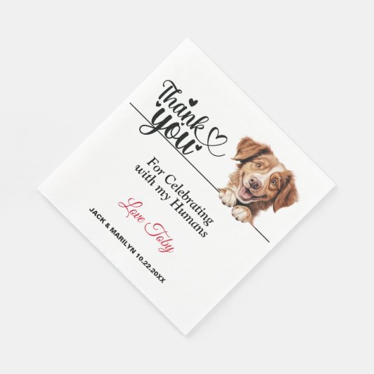 Nova Scotia Duck Tolling Retriever Dog Paper Serviette (Ecke)