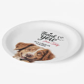 Nova Scotia Duck Tolling Retriever Dog Pappteller (Schrägansicht)