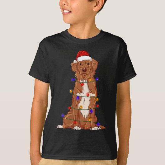 Nova Scotia Duck Tolling Retriever Dog Wearing Chr T-Shirt (Vorderseite)