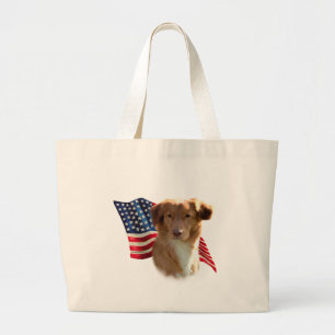 Nova Scotia Duck Tolling Retriever Flag Jumbo Stoffbeutel