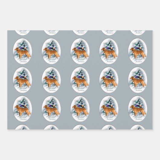 Nova Scotia Duck Tolling Retriever Geschenkpapier Set (Vorderseite 2)